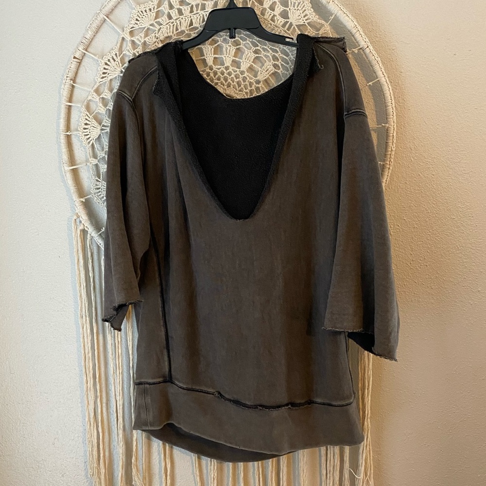 Free people distressed sweatshirt
